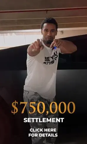 Person pointing with settlement announcement.